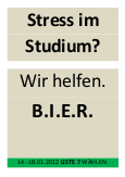 Stress im Studium? Wir helfen. B.I.E.R.